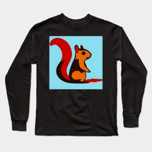 Orange Squirrel Long Sleeve T-Shirt